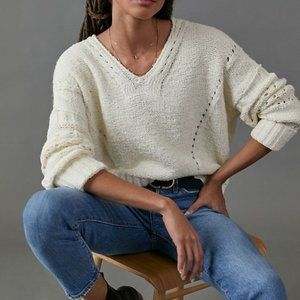 NWT Anthropologie Pilcro Marla v-neck sweater SZ:M